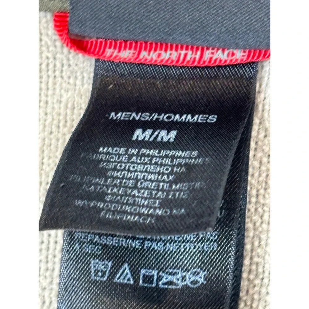 The North Face Mens Full Zip Hoodie Brown Heather Fleece Jacket Thumbholes M